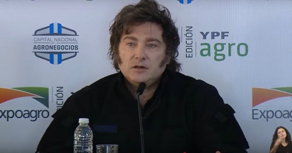 Milei en Expoagro: “Le vamos a sacar el pie de la cabeza al campo”