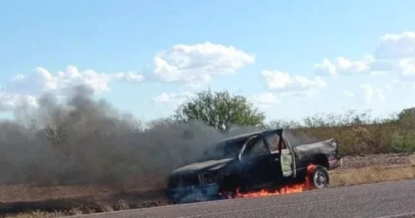 Una pareja neuquina quedó varada luego de que su camioneta se incendiara en plena ruta