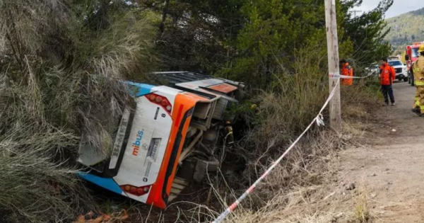 Un colectivo despistó camino al Cerro Catedral y hay seis heridos: cómo se encuentran