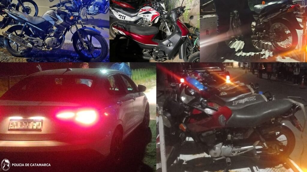 Personal policial arrestó a cinco personas y secuestró vehículos