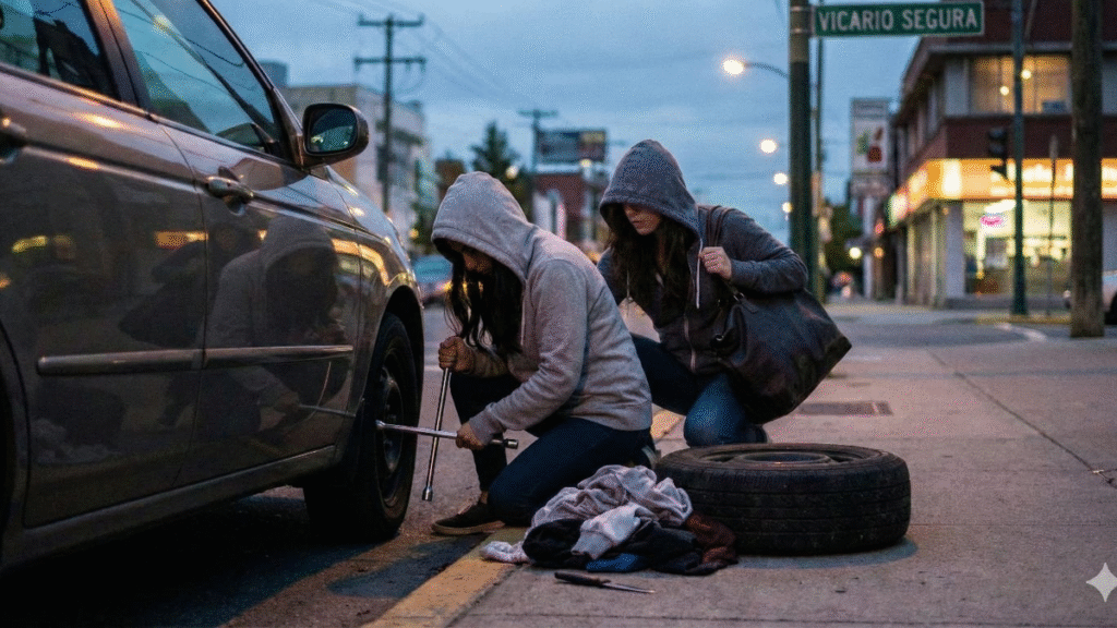 Dos mujeres señaladas por robos de neumáticos fueron arrestadas