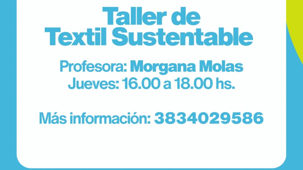 Abren las inscripciones para el taller de Textil Sustentable en el Centro Cultural Blas Bosch
