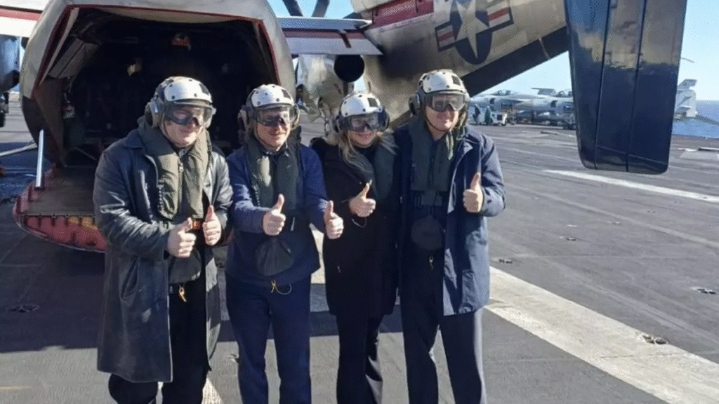 Milei aterrizó en el portaaviones USS Nimitz: un gesto de máximo alineamiento con EE.UU.