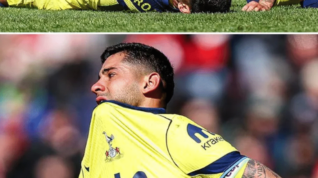 Cuti Romero se lesionó y se retiró llorando del partido del Tottenham