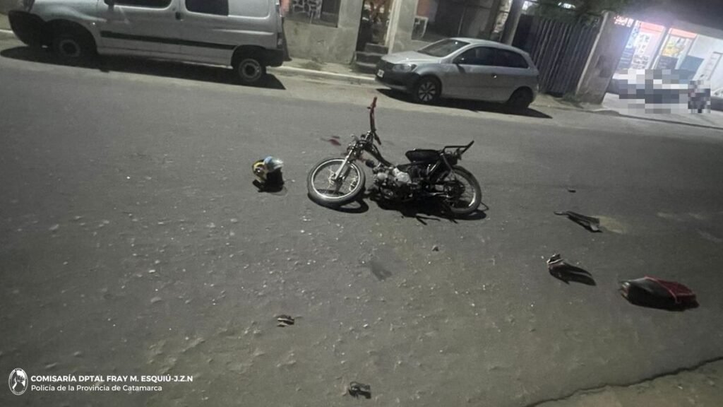 Motociclista resultó lesionado tras chocar con una camioneta en Ruta 41