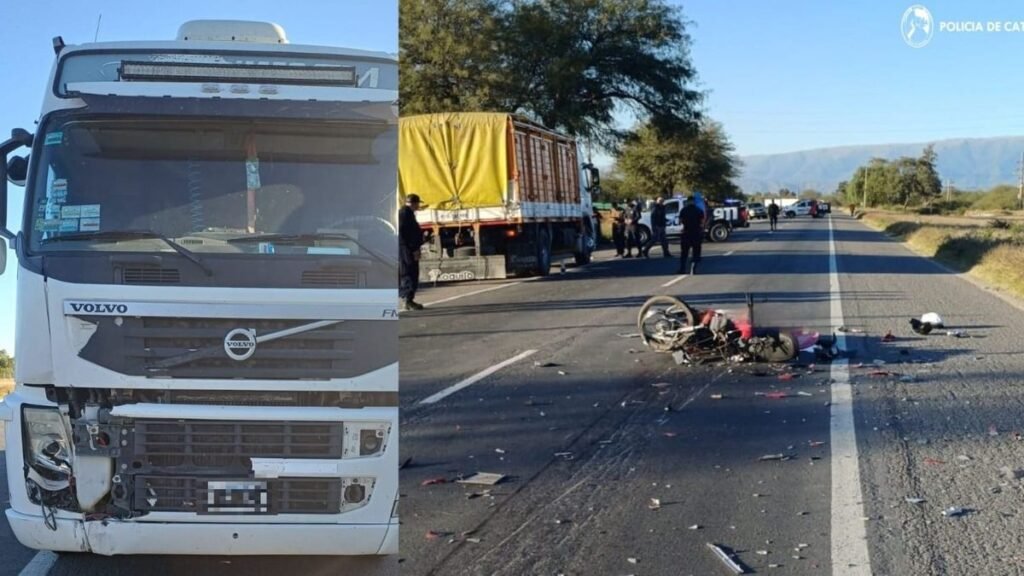 Murió un motociclista al chocar de frente con un camión, cerca del Parque Industrial