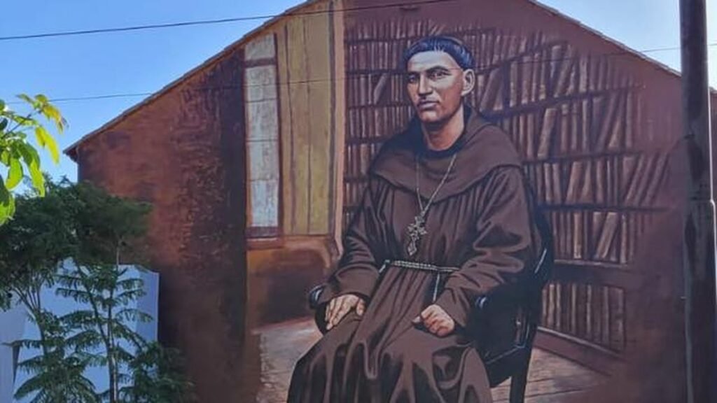 Finalizó la intervención del mural del Beato Mamerto Esquiú