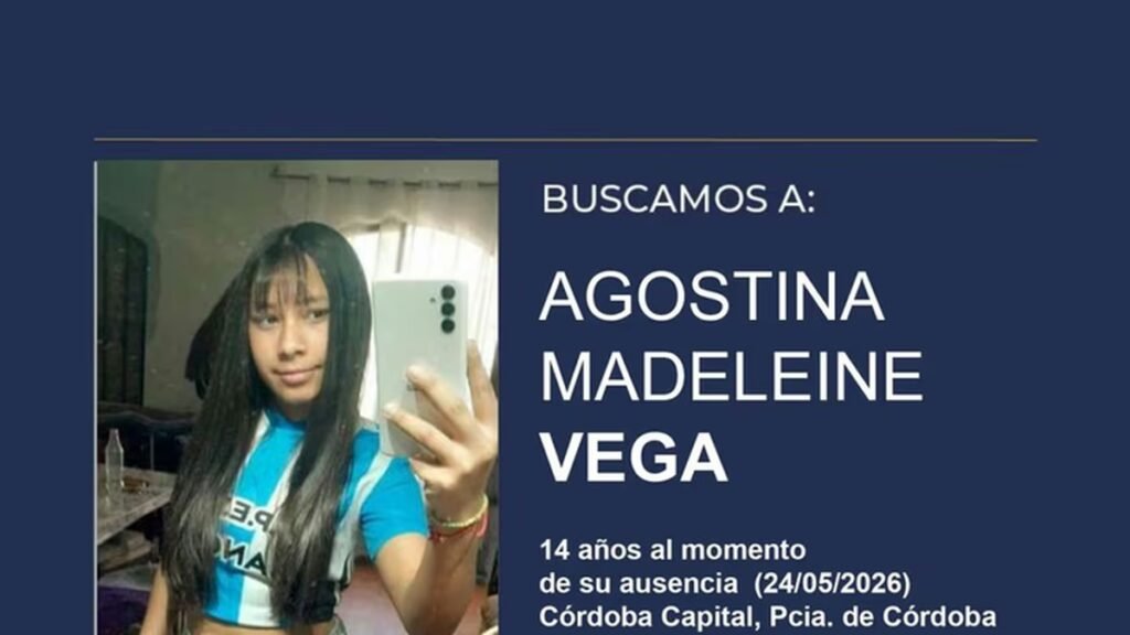 Córdoba: activaron la Alerta Sofía por Agostina Vega y detuvieron a un sospechoso
