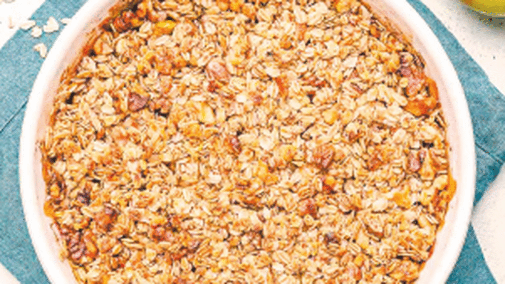 De manzana con avena