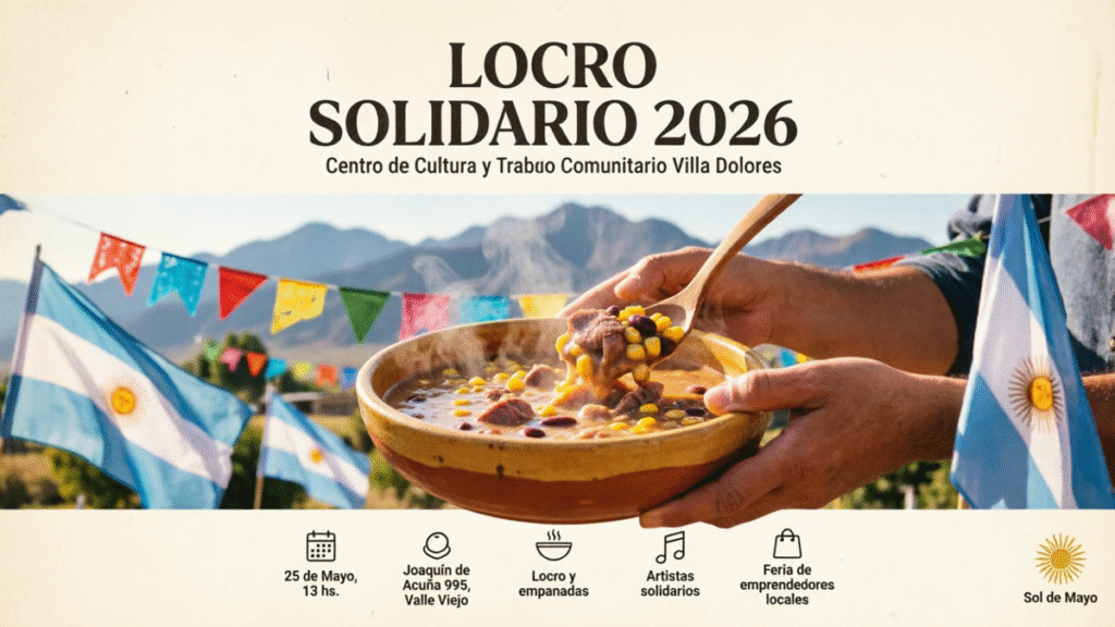 El Centro de Cultura y Trabajo Comunitario “Villa Dolores” celebrará una nueva edición del tradicional Locro Patrio y Solidario