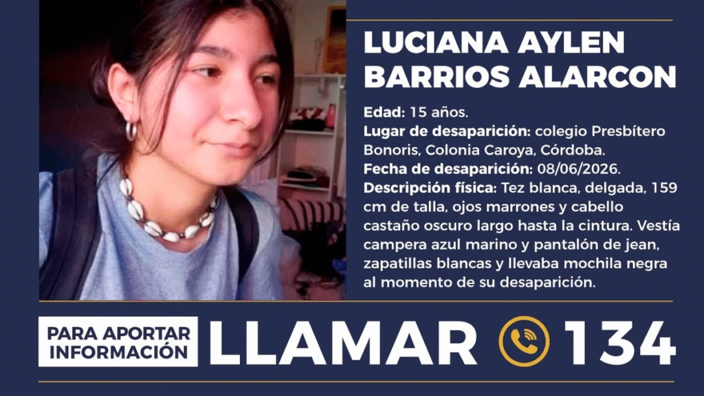 La Policía de Catamarca se sumó al operativo por la desaparición de Luciana Barrios Alarcón