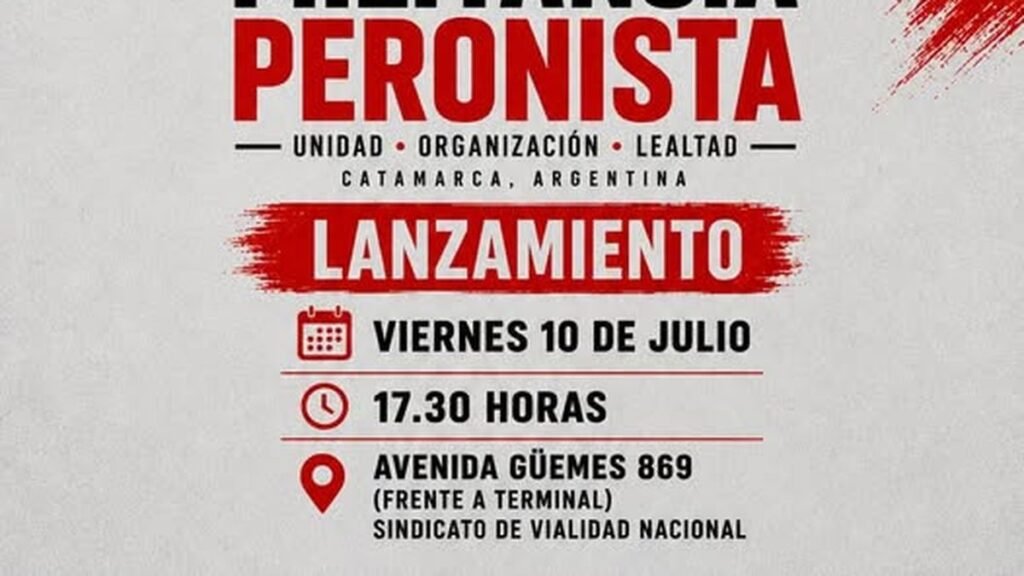 Convocan a lanzamiento de la Línea Militancia Peronista