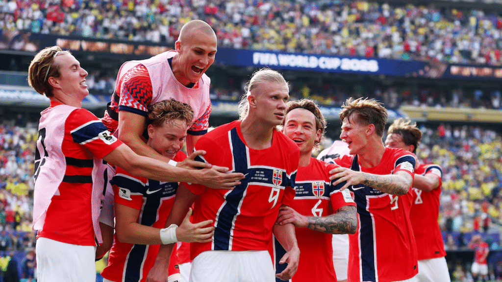 Noruega eliminó a Brasil con un doblete de Haaland y avanzó a cuartos de final