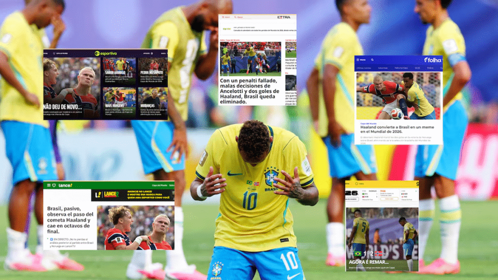La prensa brasileña destrozó a su selección tras la eliminación ante Noruega