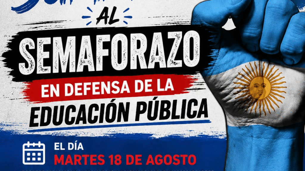 La UDA convoca a un “semaforazo” en defensa de la educación pública