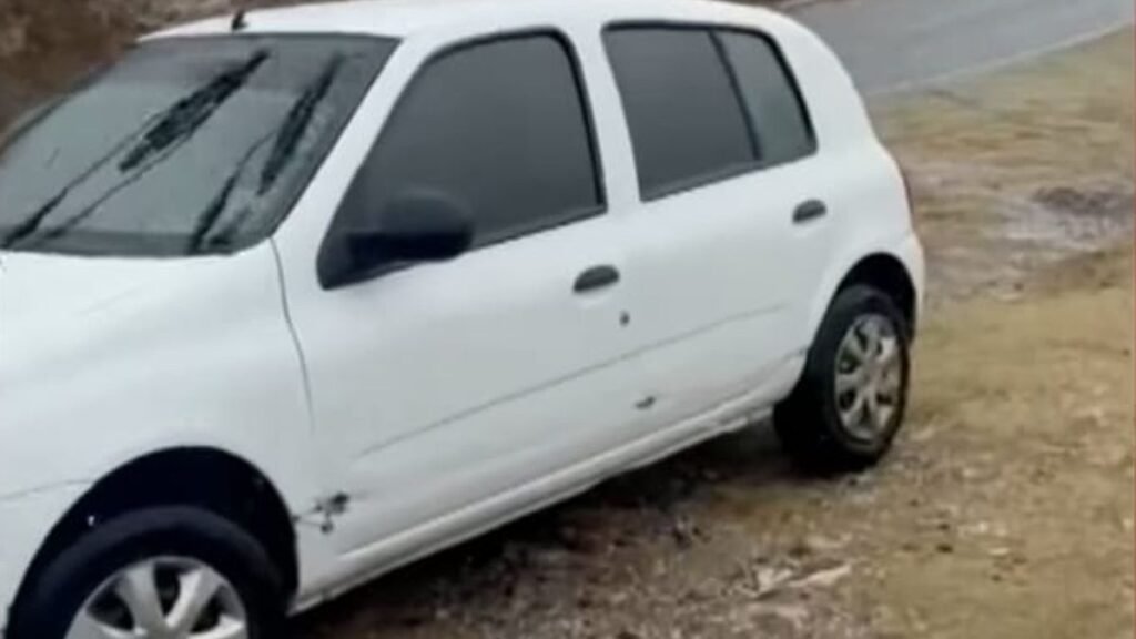 Volvió el frío y se registró nieve en El Rodeo