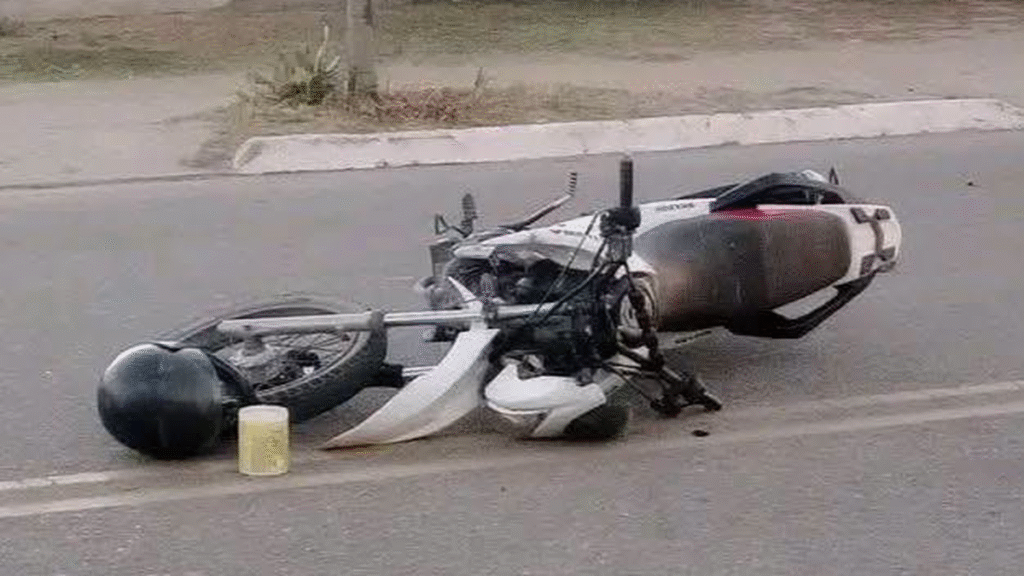 Motociclista resultó herido tras caer de su moto en Belén