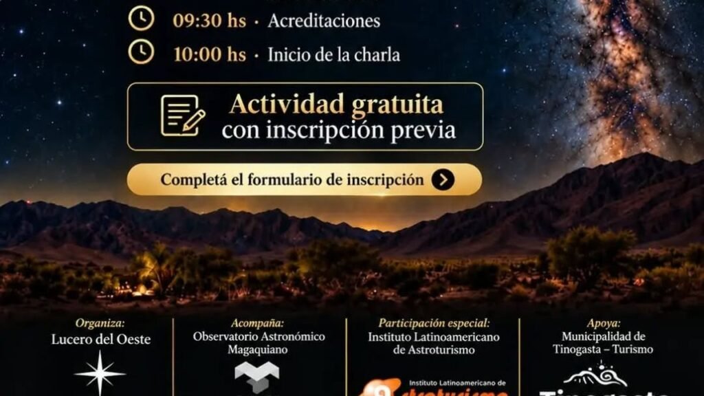 Tinogasta apuesta al astroturismo: realizan una jornada de divulgación y desarrollo turístico