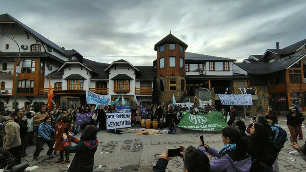 “No es una Corte Suprema, es una Corte sumisa”: fuerte escrache contra los jueces en San Martín de los Andes